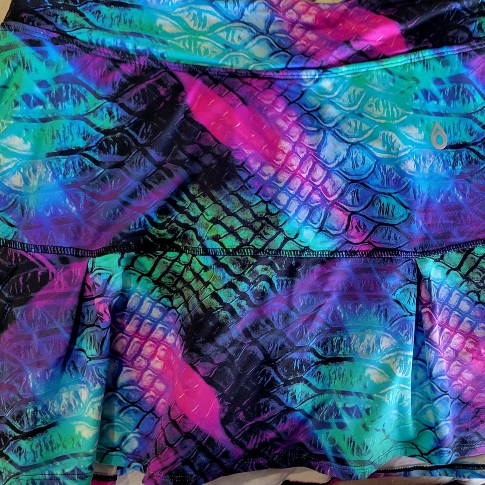 Dona Jo Blue Ocean Mermaid Tennis Skirt